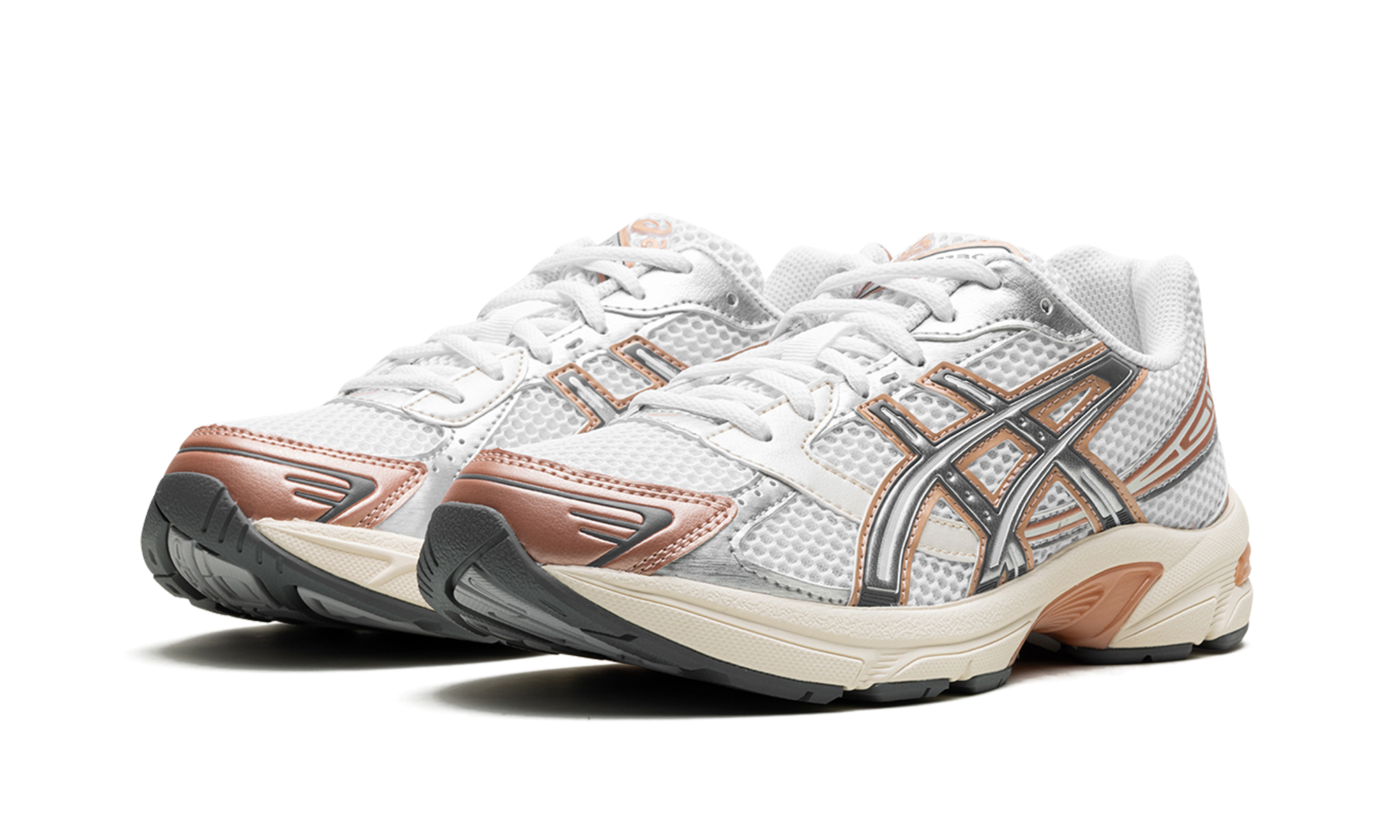 asics gel 1130 white pure silver bronze women s+1202A502-101+diagnol left view