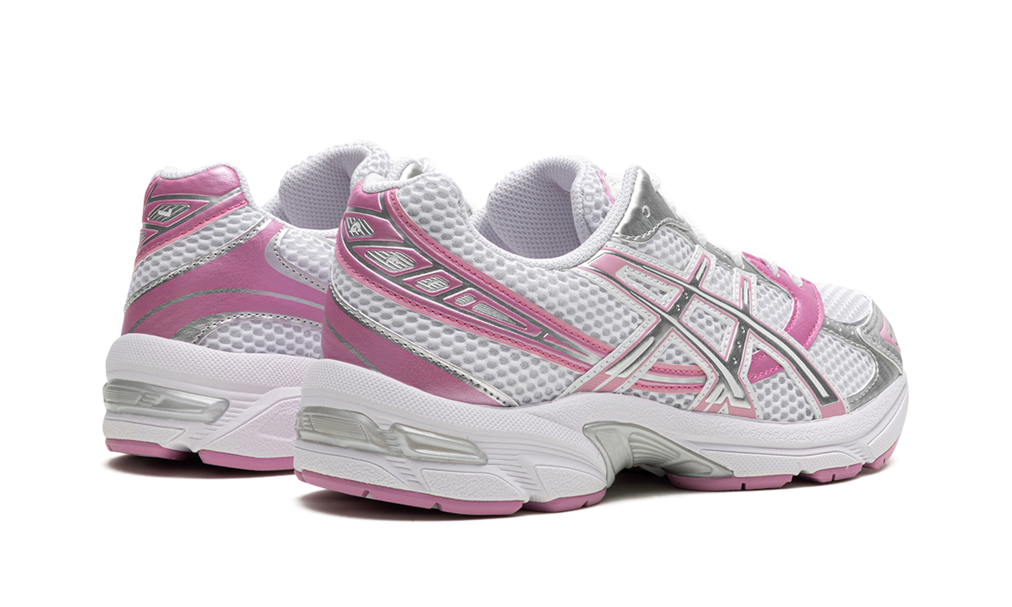 asics gel 1130 white pure silver pink women s+1202A507-100+diagnol right behind view