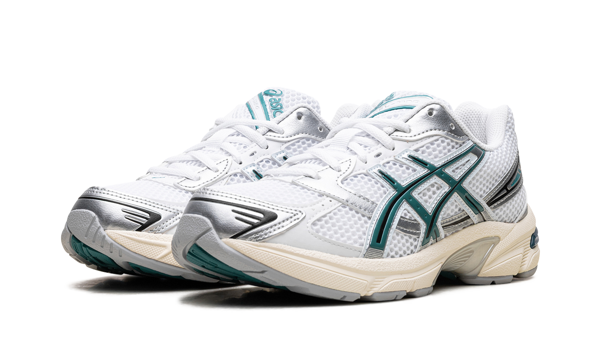 asics gel 1130 white rainy lake+1203A609-100+diagnol left view