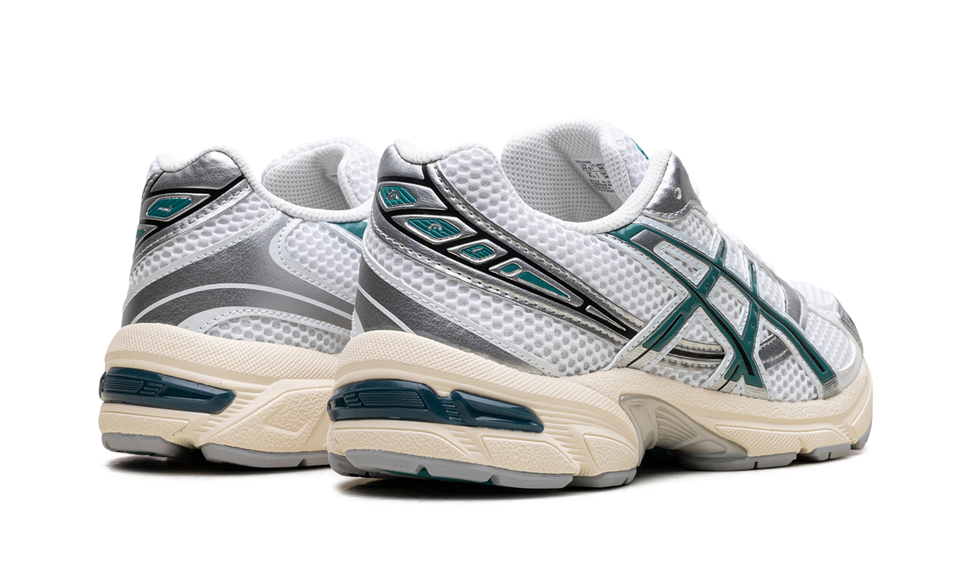 asics gel 1130 white rainy lake+1203A609-100+diagnol right behind view