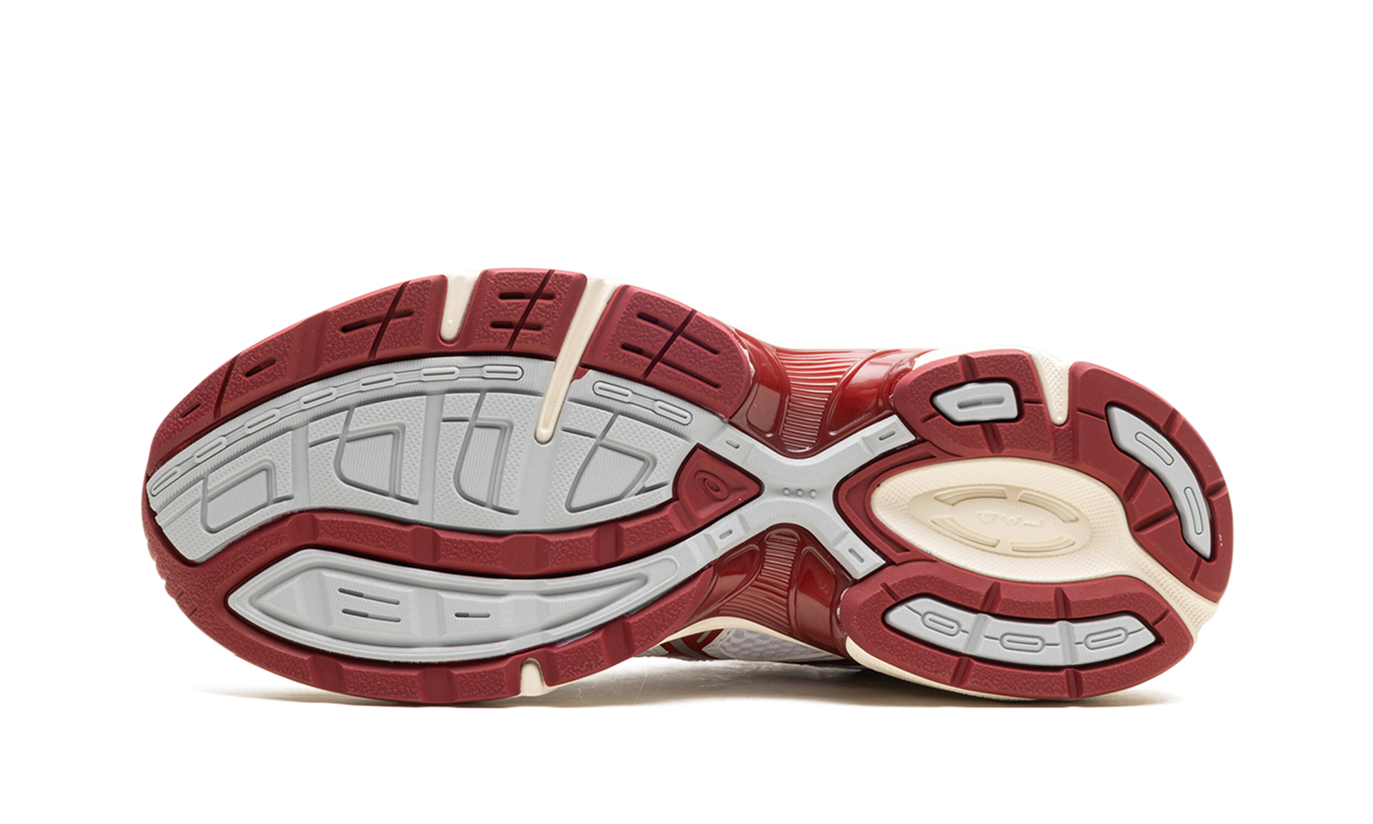 asics gel 1130 white red dahlia women s+1202A518-100+bottom view
