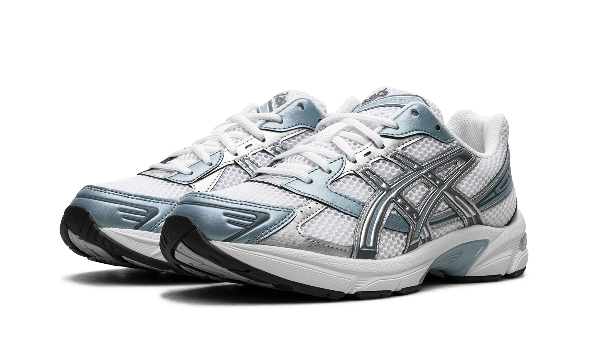 asics gel 1130 white shark skin+1201A256-116+diagnol left view