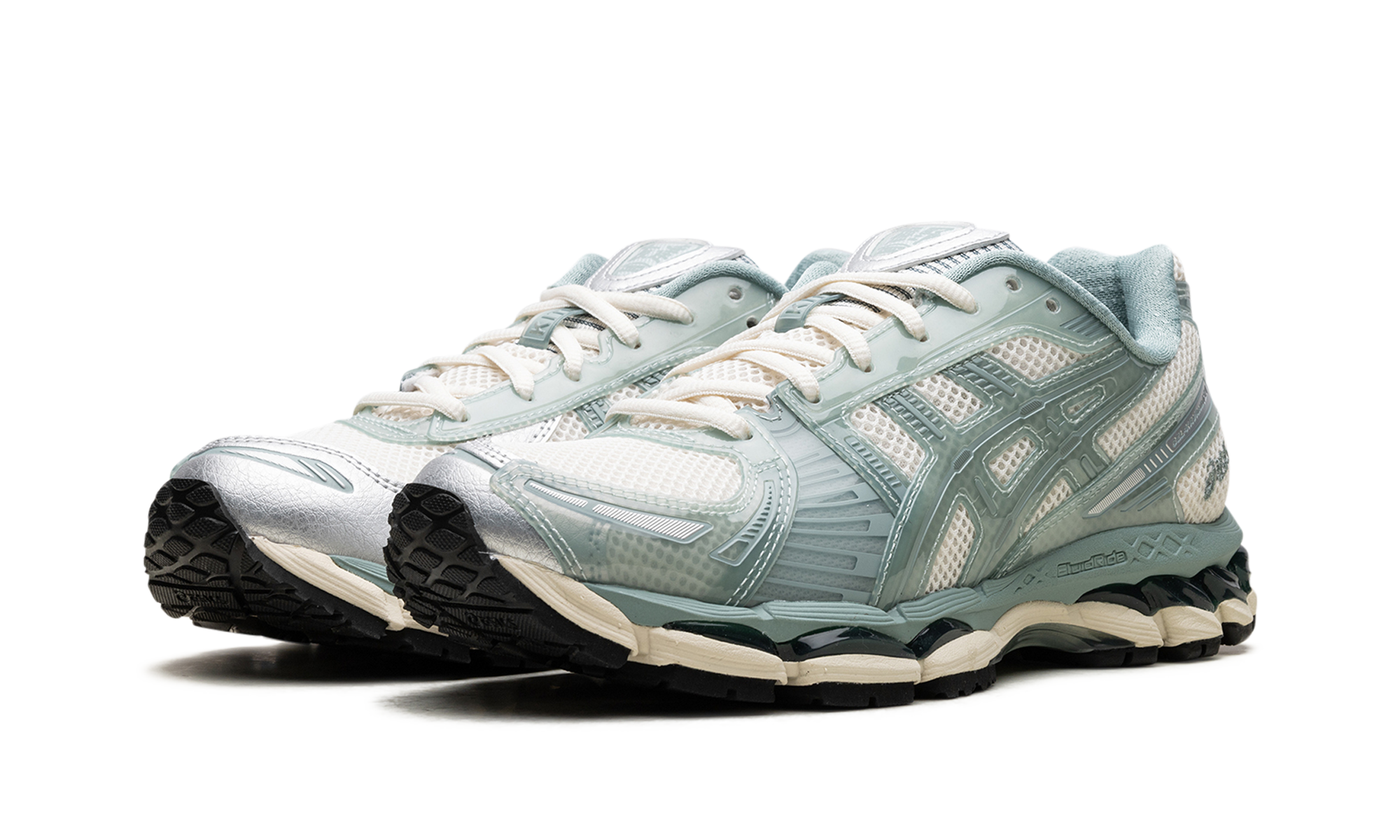 asics gel kayano 12 1 kith cream sage+1203A675-100+diagnol left view