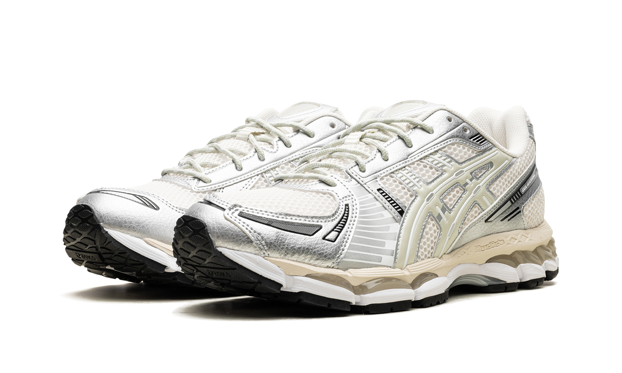 asics gel kayano 12 1 ronnie fieg cream pure aqua+1203A555-100+diagnol left view