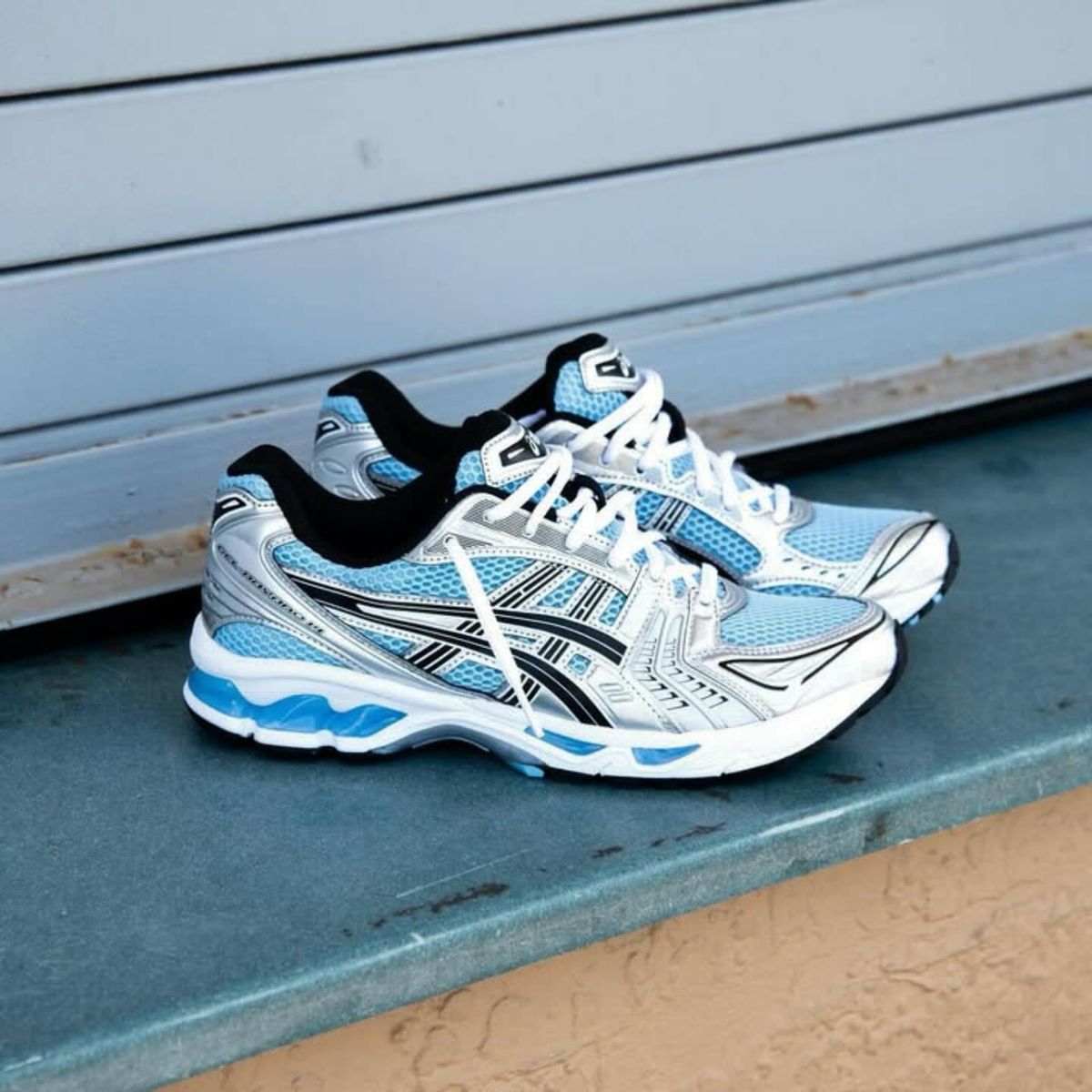 ASICS Gel Kayano 14 Arctic Sky Pure Silver, Lifestyle View 4, SKU 1203A537-400