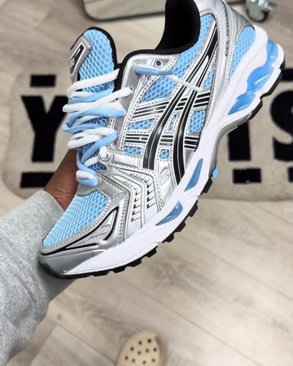 ASICS Gel Kayano 14 Arctic Sky Pure Silver, Lifestyle View 6, SKU 1203A537-400