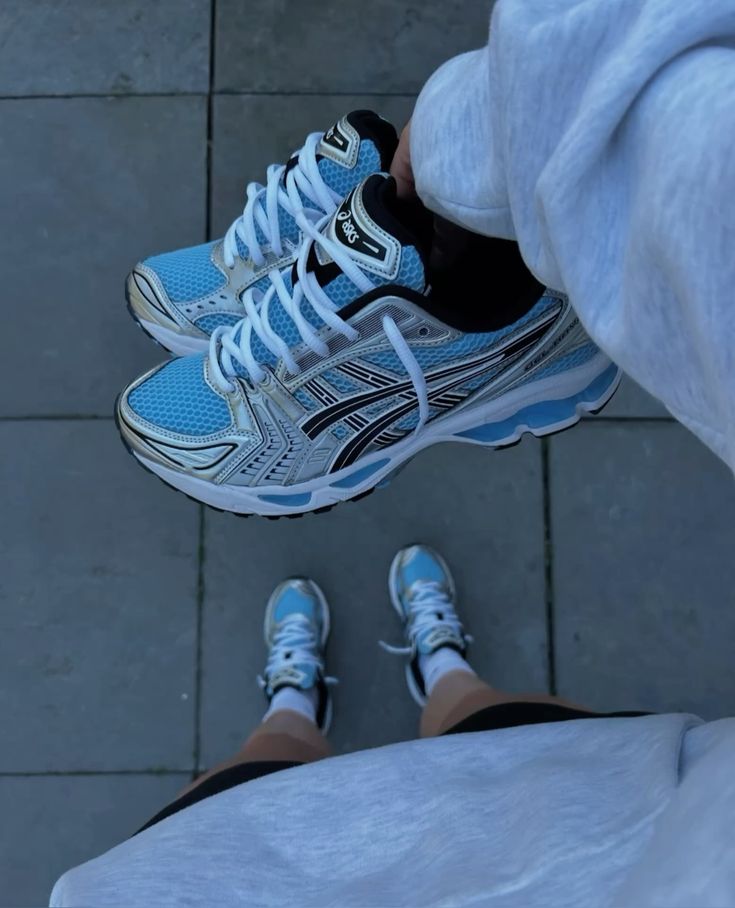 ASICS Gel Kayano 14 Arctic Sky Pure Silver, Lifestyle View 1, SKU 1203A537-400