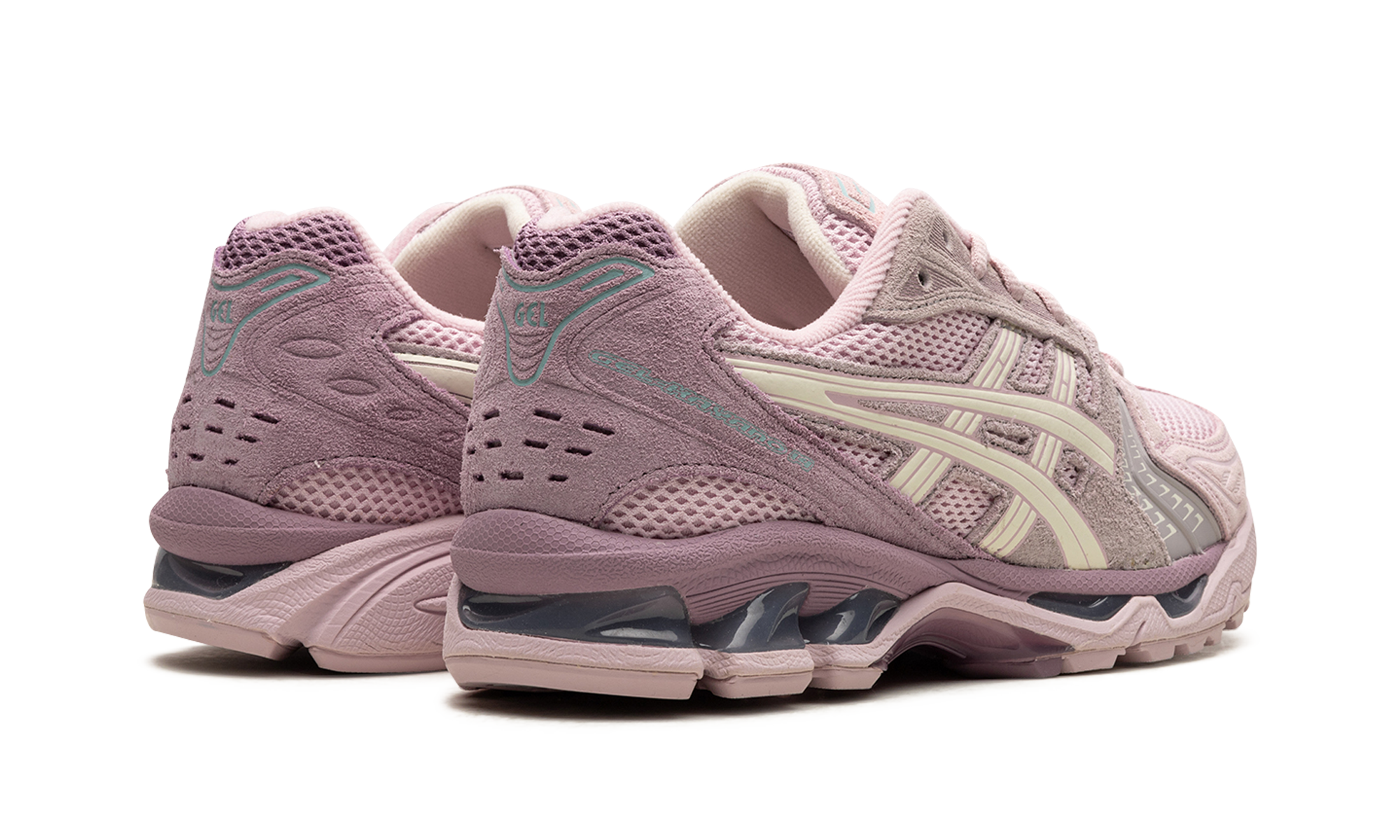asics gel kayano 14 barely rose cream women s+1202A105-700+diagnol right behind view