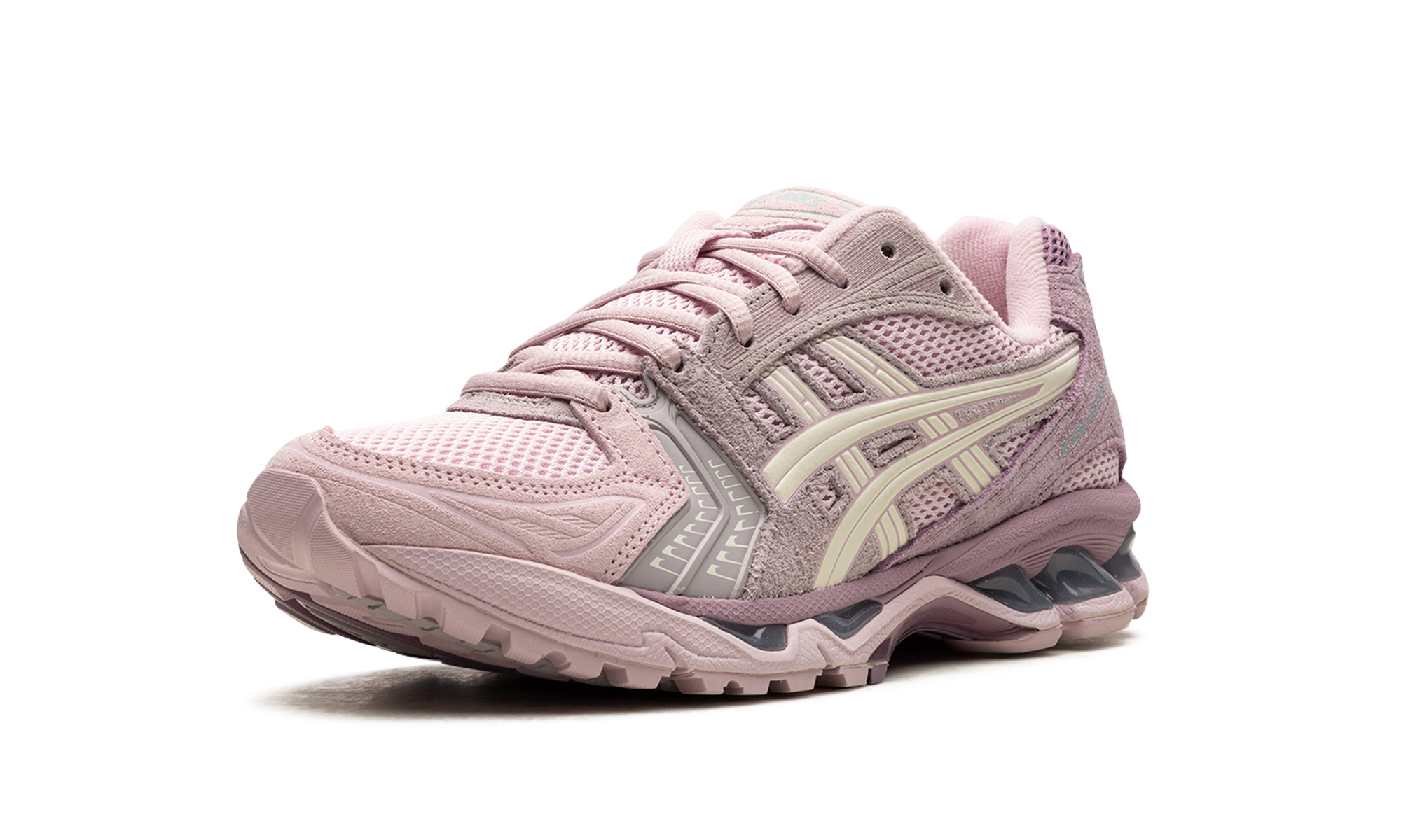 asics gel kayano 14 barely rose cream women s+1202A105-700+left diagnol single view