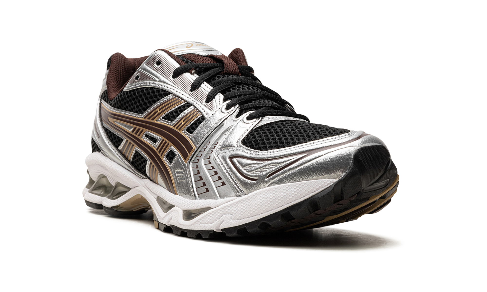 asics gel kayano 14 black coffee silver+1201A019-004+diagnol right view