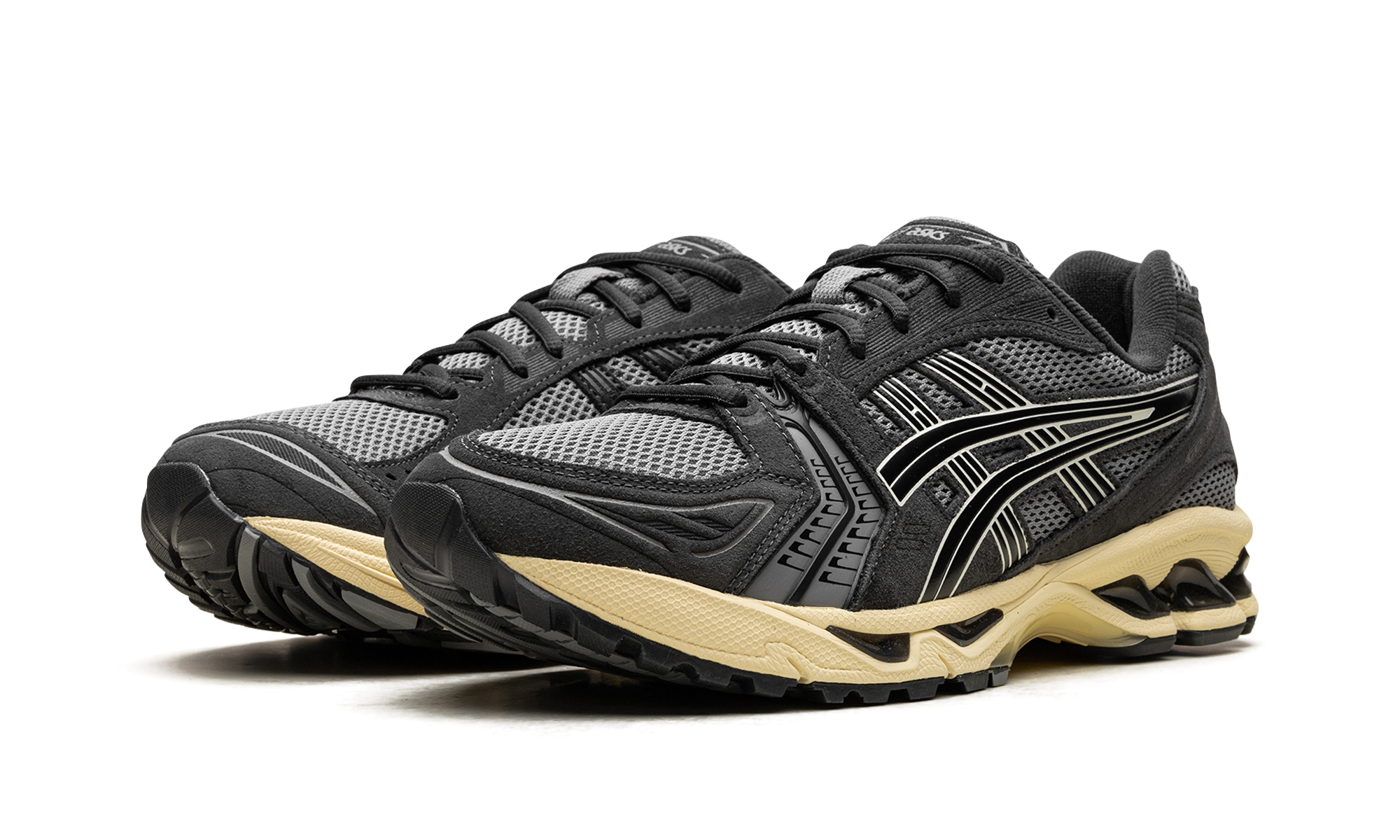 asics gel kayano 14 clay grey black+1203A540-020+diagnol left view