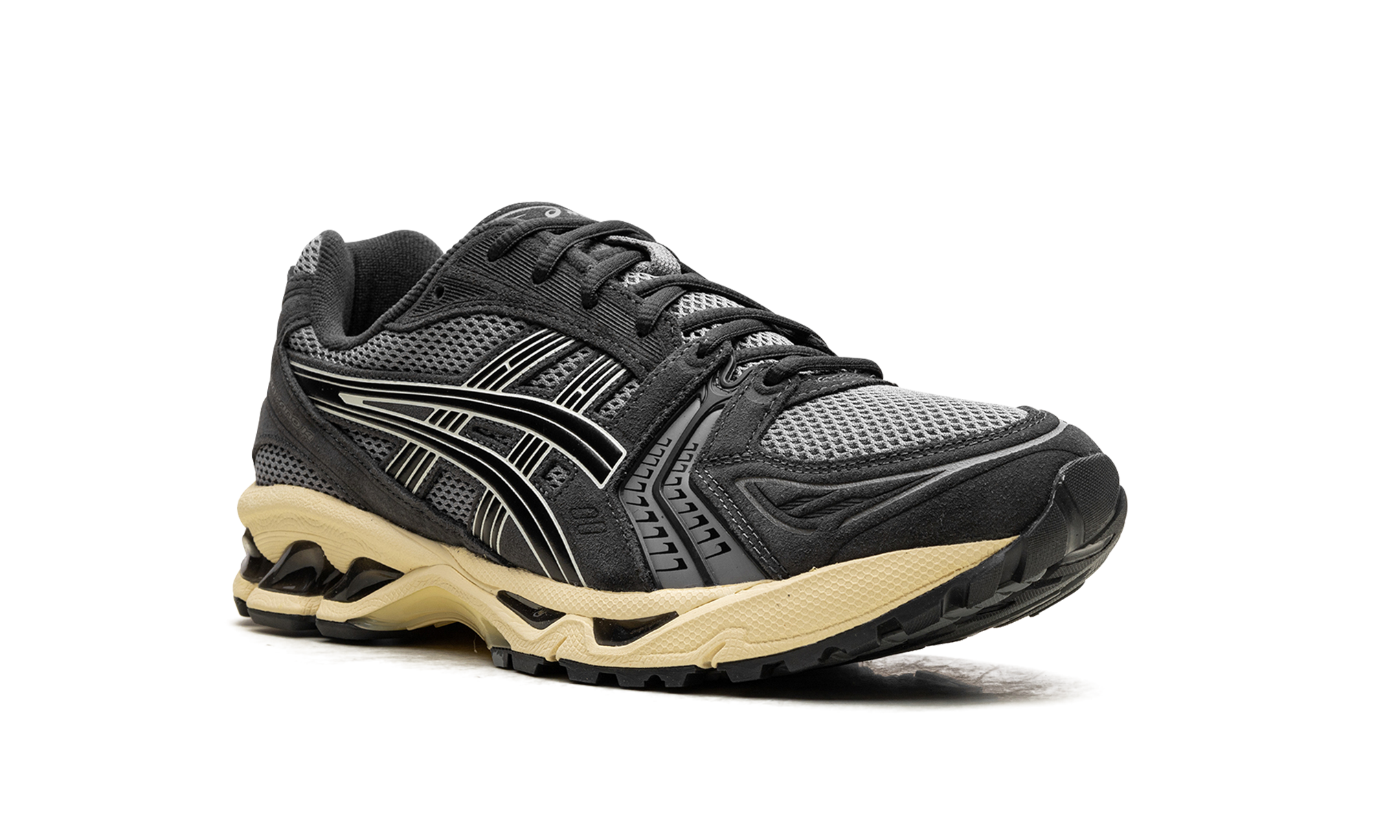 asics gel kayano 14 clay grey black+1203A540-020+diagnol right view