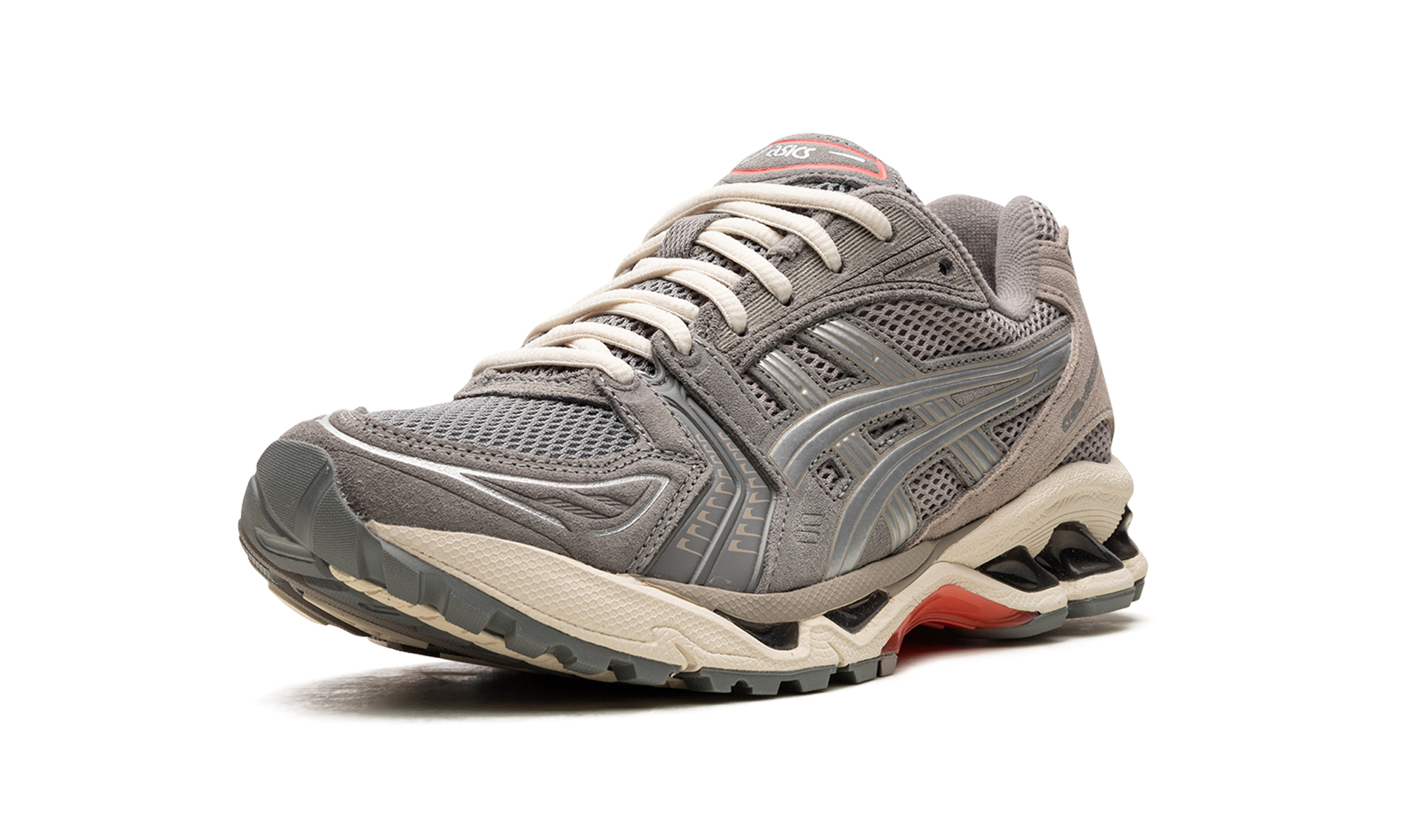 asics gel kayano 14 clay grey pure silver+1201A161-026+left diagnol single view