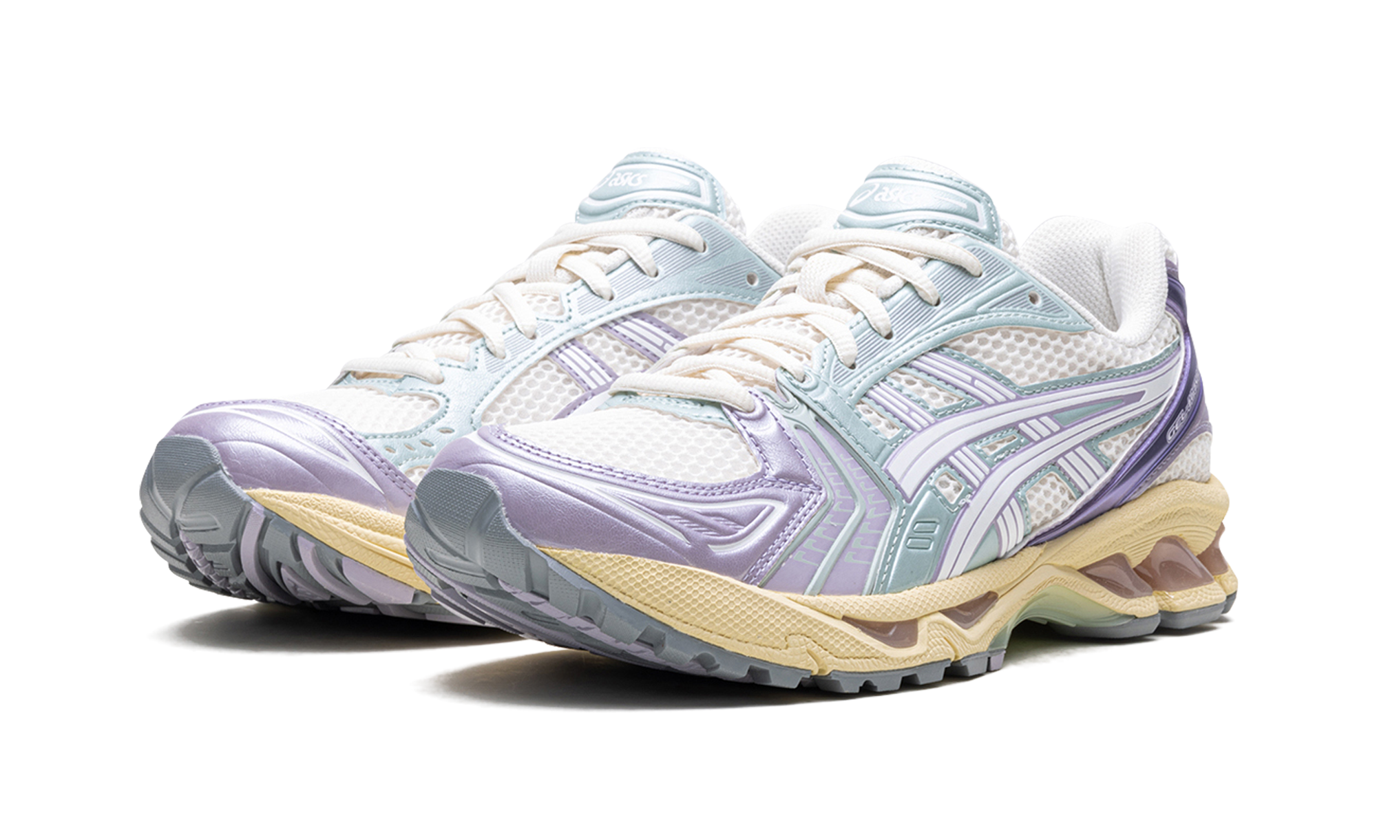asics gel kayano 14 cream dusk violet+1203A537-105+diagnol left view