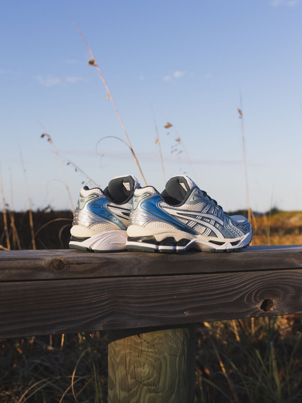 ASICS Gel-Kayano 14 Cream Raw Indigo, Lifestyle View 6, SKU 1203A537-116