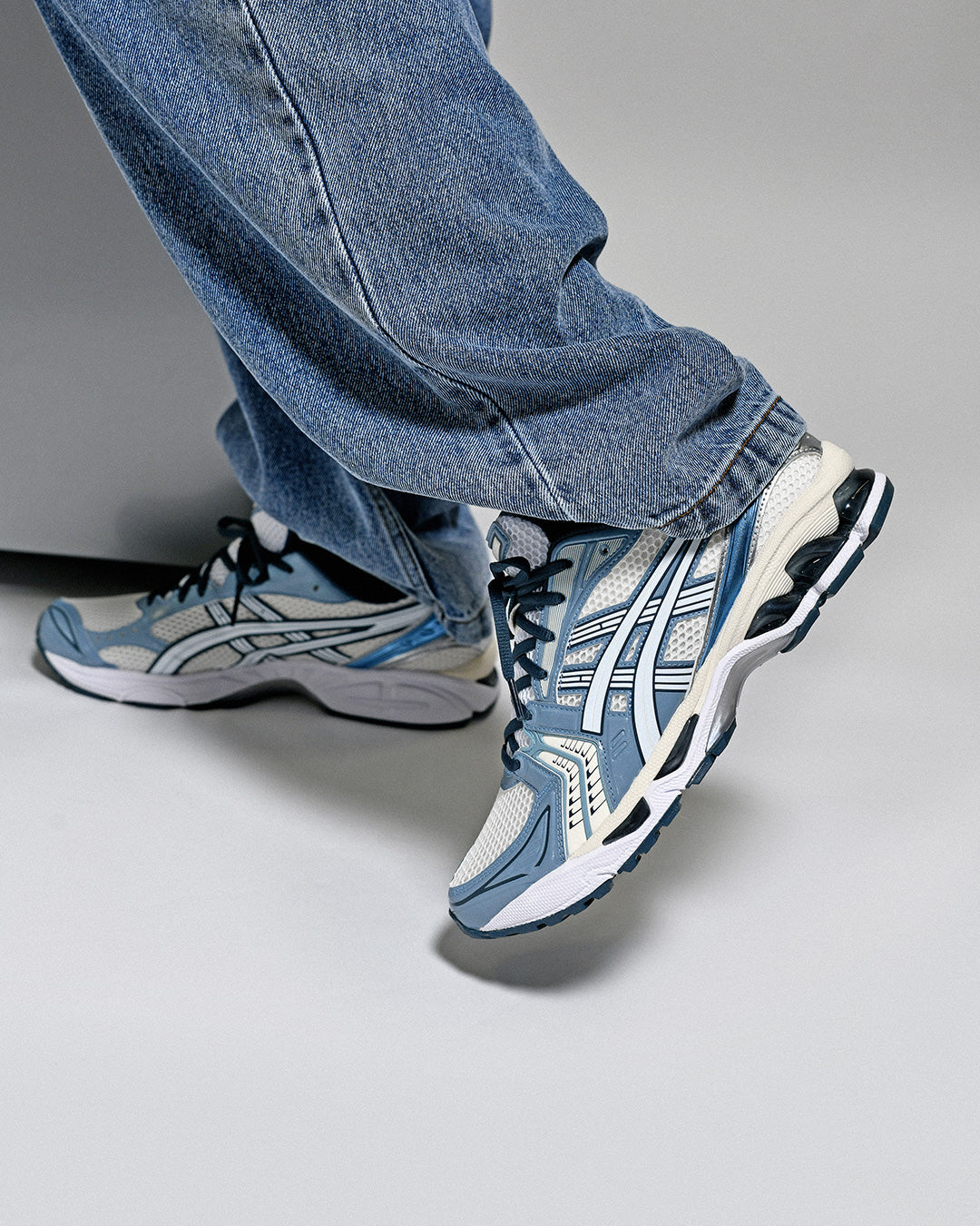 ASICS Gel-Kayano 14 Cream Raw Indigo, Lifestyle View 4, SKU 1203A537-116