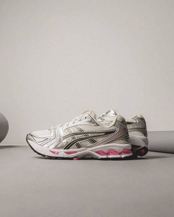 ASICS GEL-Kayano 14 Cream Sweet Pink, Lifestyle View 3, SKU 1203A537-103