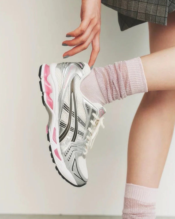 ASICS GEL-Kayano 14 Cream Sweet Pink, Lifestyle View 1, SKU 1203A537-103