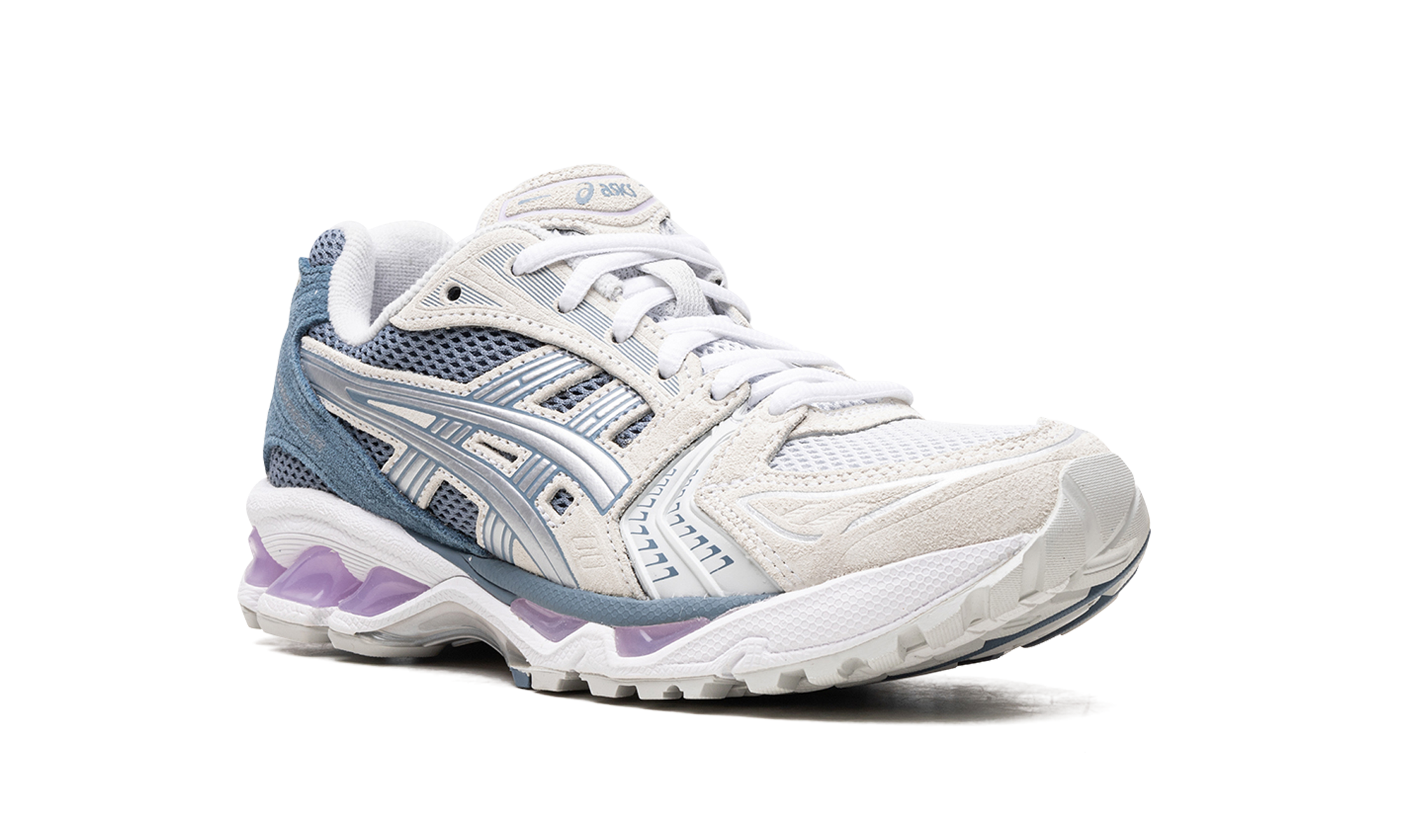 asics gel kayano 14 glacier grey lilac women s+1202A105-021+diagnol right view