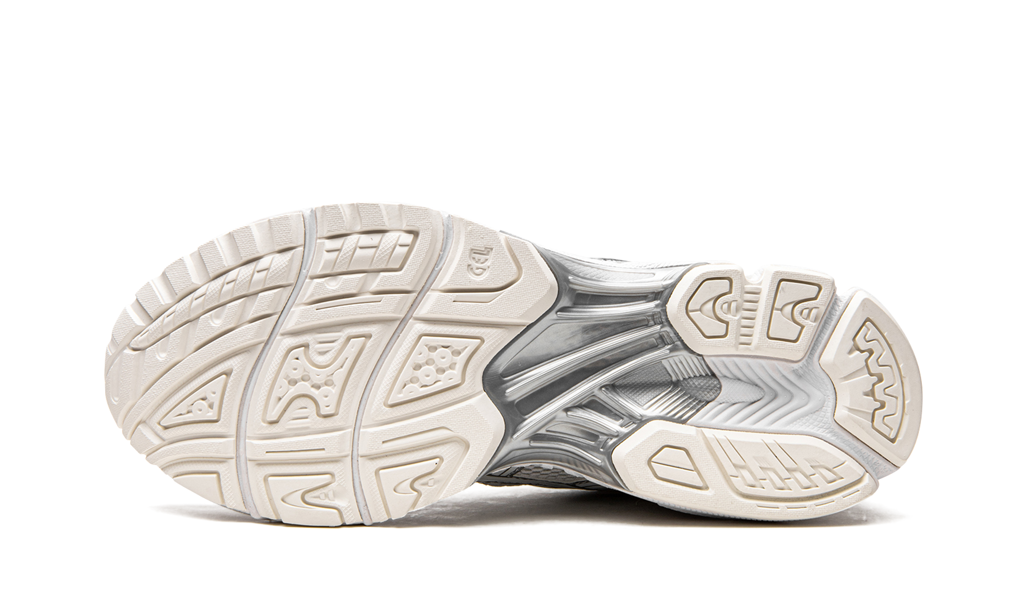 asics gel kayano 14 jjjjound silver white+1201A457-100+bottom view