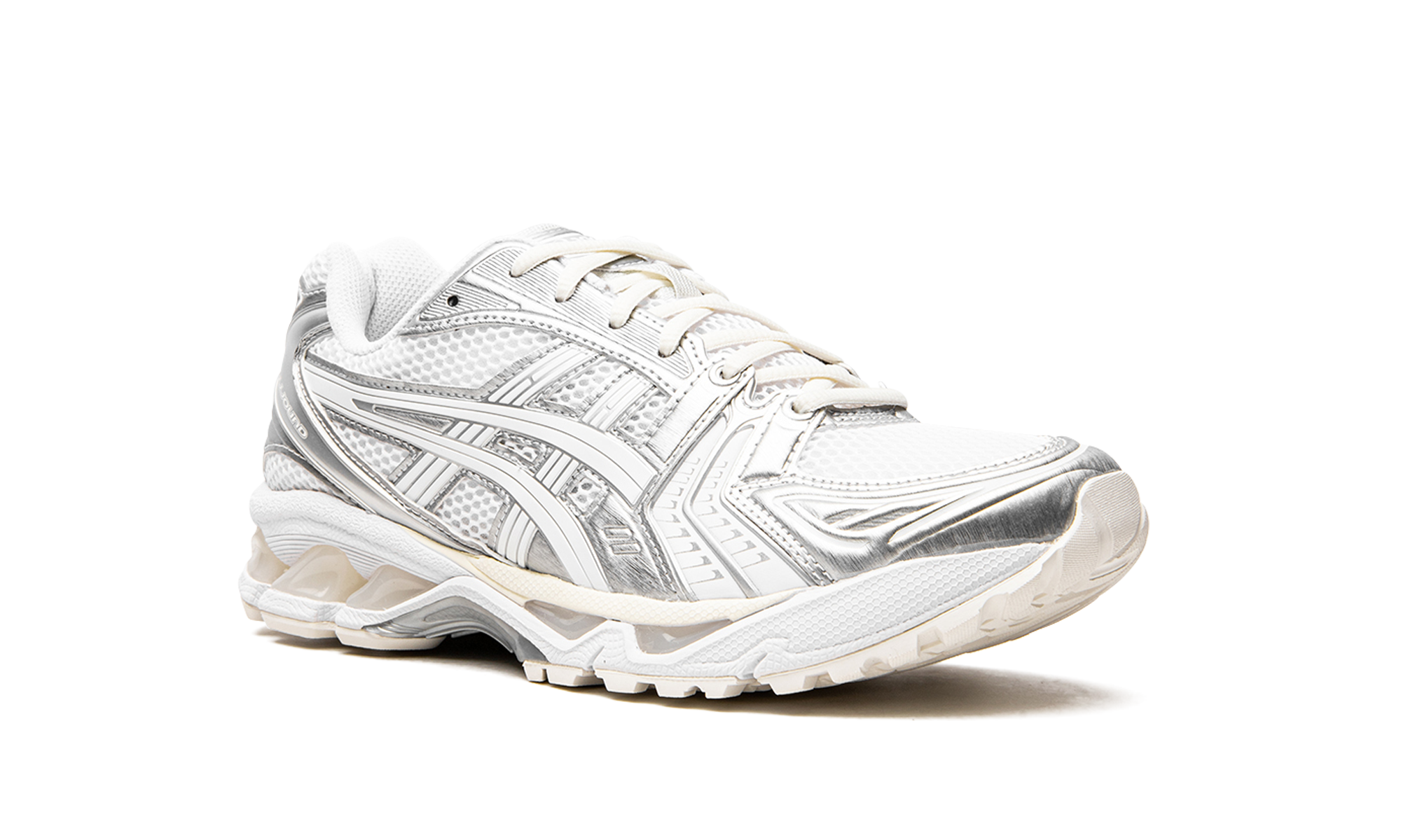 asics gel kayano 14 jjjjound silver white+1201A457-100+diagnol right view