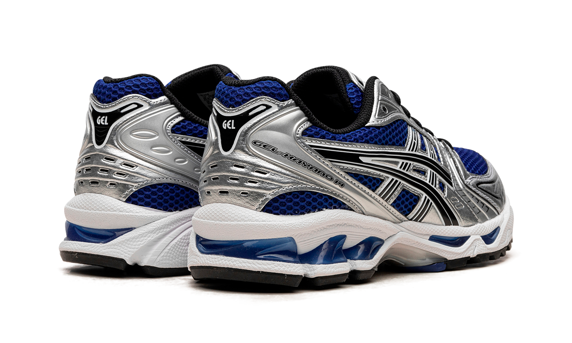 asics gel kayano 14 monaco blue+1201A019-401+diagnol right behind view