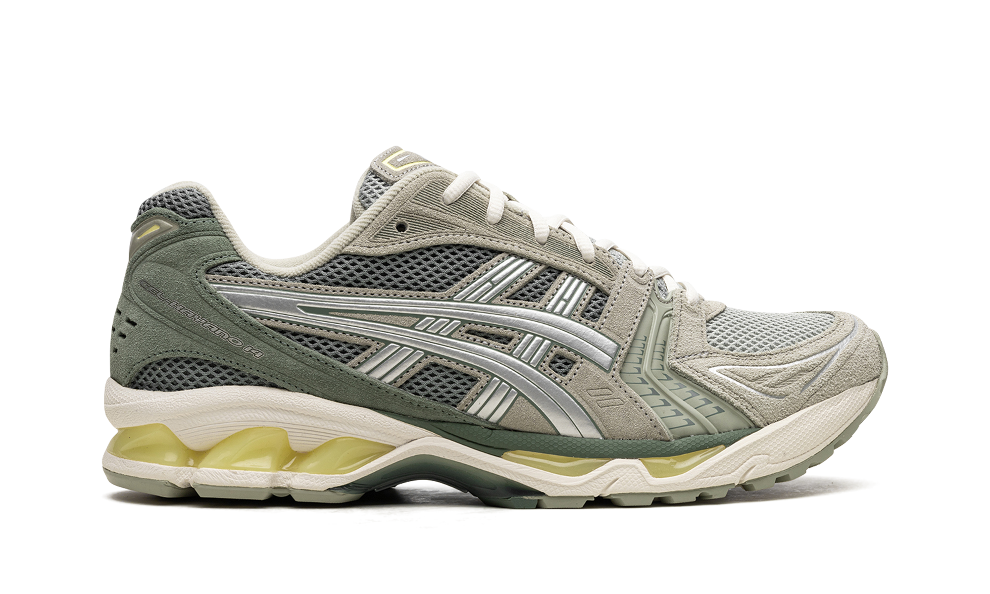 asics gel kayano 14 olive grey pure silver+1201A161-301+right view