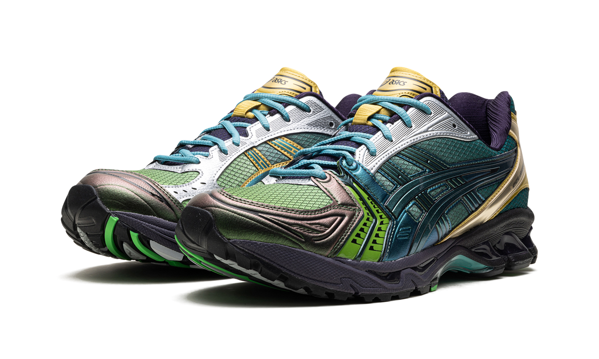 asics gel kayano 14 p andrade gradation green+1203A639-300+diagnol left view