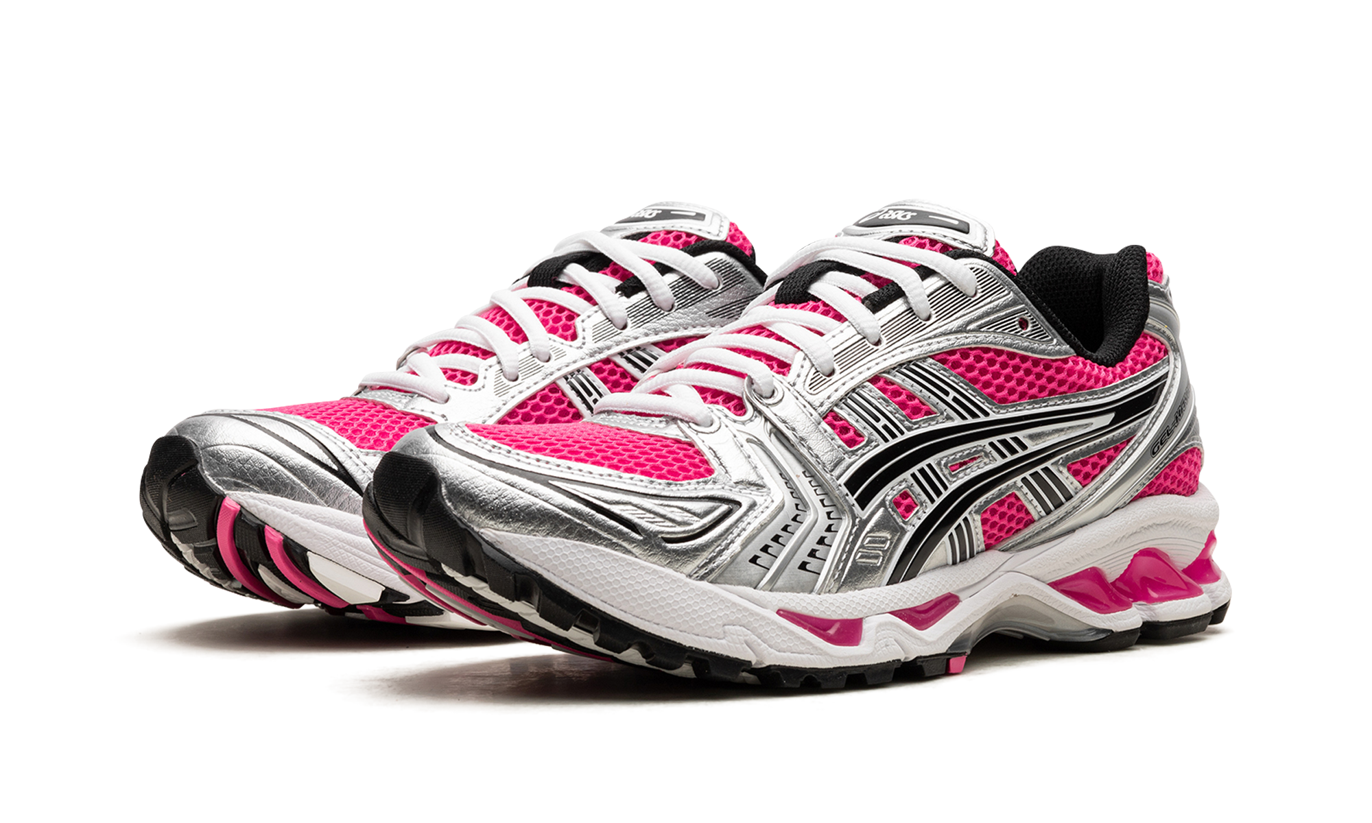 asics gel kayano 14 pink glo+1201A019-700+diagnol left view