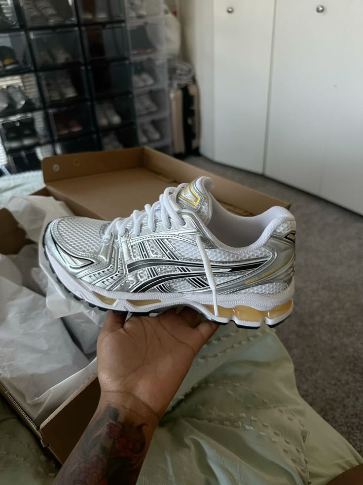 ASICS GEL-Kayano 14 Tai Chi Yellow, Lifestyle View 5, SKU 1203A537-101