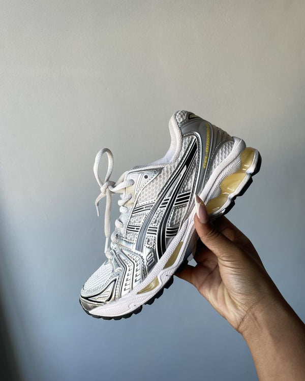 ASICS GEL-Kayano 14 Tai Chi Yellow, Lifestyle View 3, SKU 1203A537-101