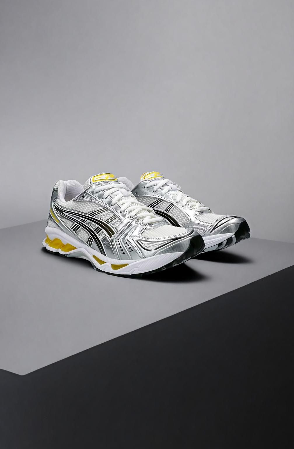 ASICS GEL-Kayano 14 Tai Chi Yellow, Lifestyle View 4, SKU 1203A537-101