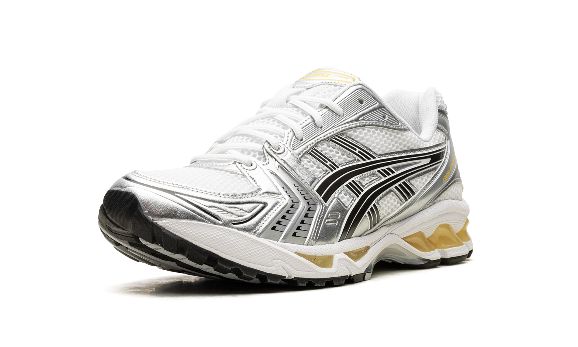 asics gel kayano 14 tai chi yellow+1203A537-101+left diagnol single view