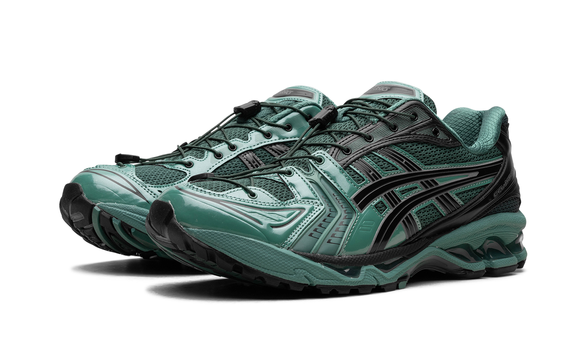 asics gel kayano 14 unaffected infinite wonders pack green+1201A922-300+diagnol left view