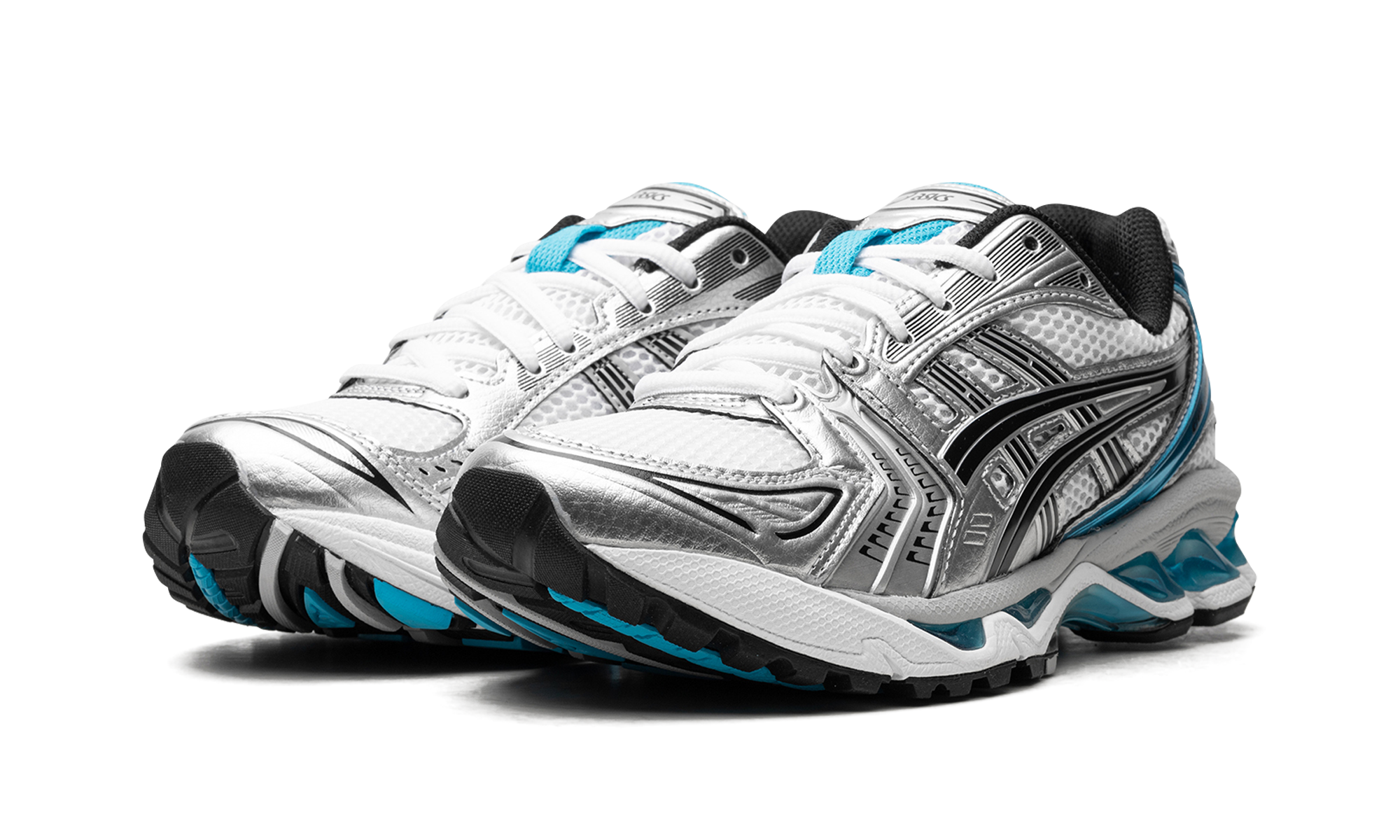 asics gel kayano 14 white aizuri blue women s+1202A056-108+diagnol left view