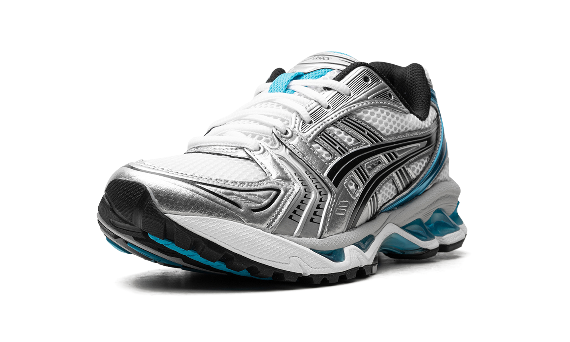asics gel kayano 14 white aizuri blue women s+1202A056-108+left diagnol single view