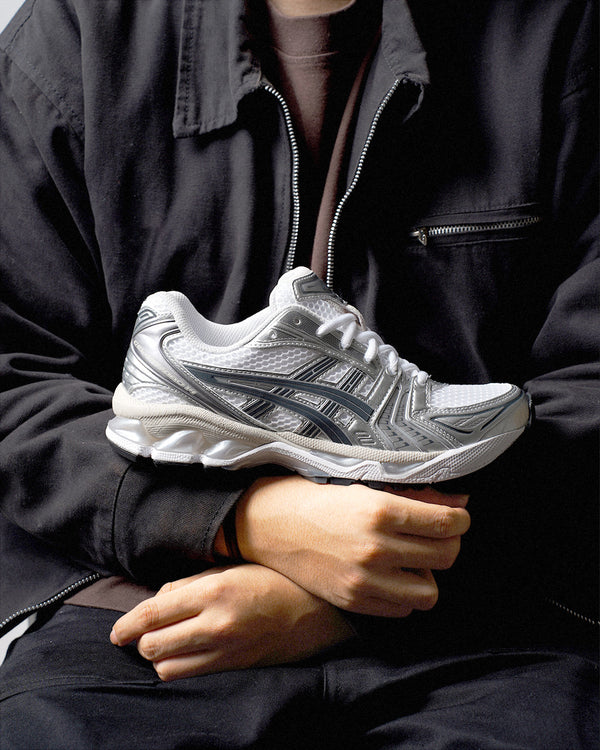 ASICS Gel-Kayano 14 White Graphite Grey, Lifestyle View 7, SKU 1203A537-110