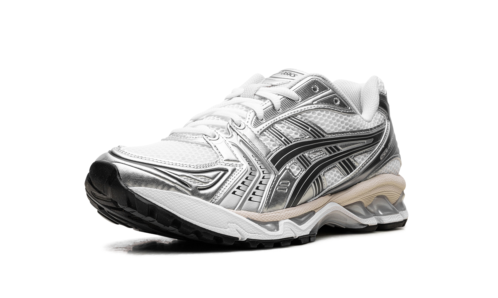 asics gel kayano 14 white graphite grey+1203A537-110+left diagnol single view