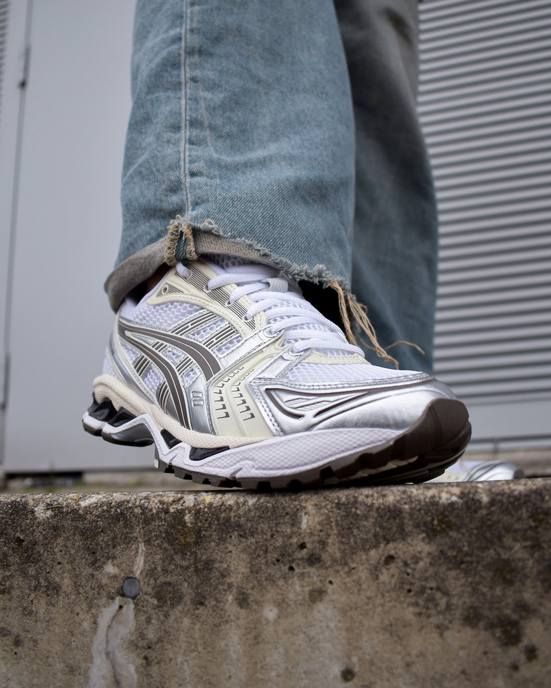 ASICS Gel-Kayano 14 White Ivory, Lifestyle View 1, SKU 1203A537-111