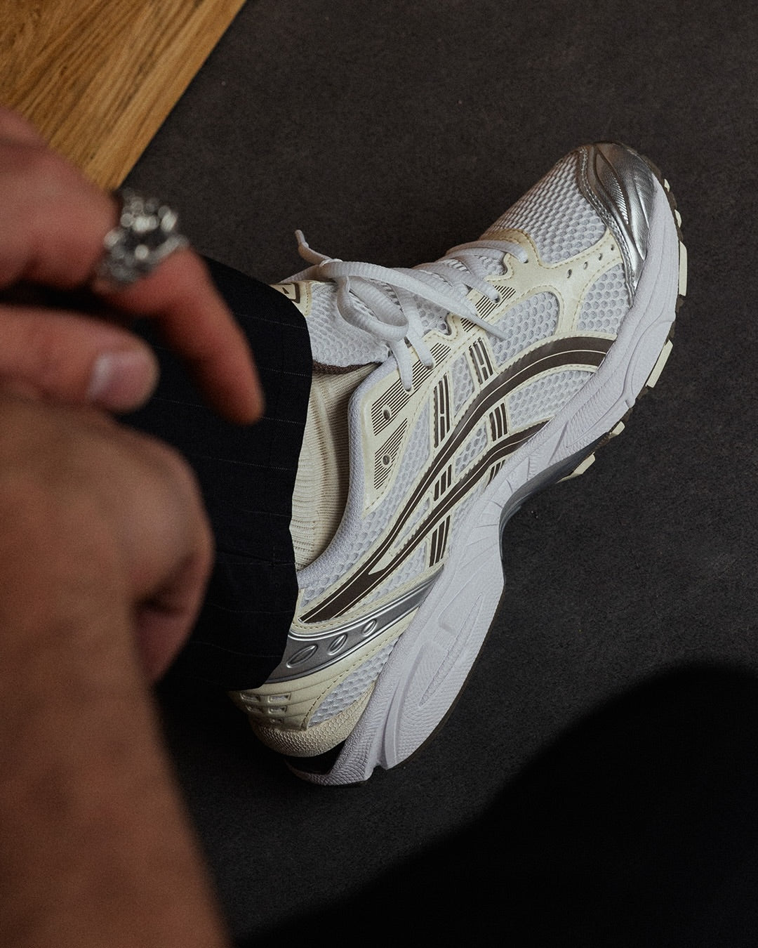 ASICS Gel-Kayano 14 White Ivory, Lifestyle View 3, SKU 1203A537-111