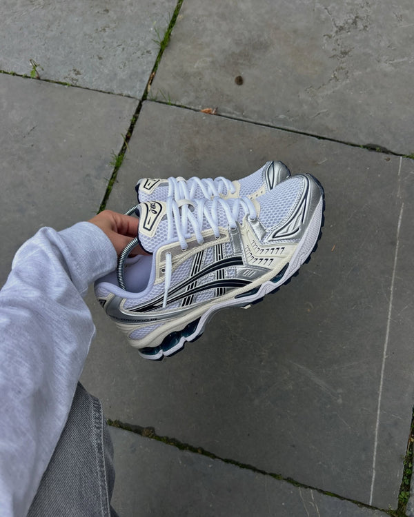 ASICS Gel-Kayano 14 White Midnight (Women's), Lifestyle View 5, SKU 1202A056-109
