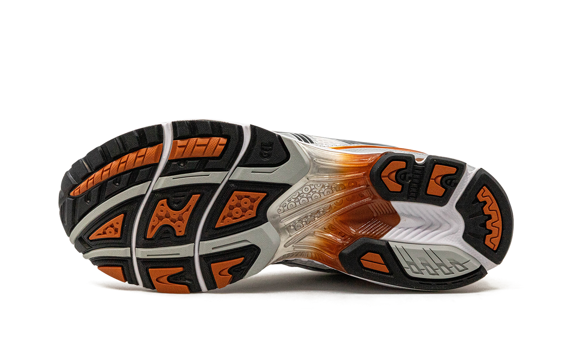 asics gel kayano 14 white piquant orange+1201A019-109+bottom view