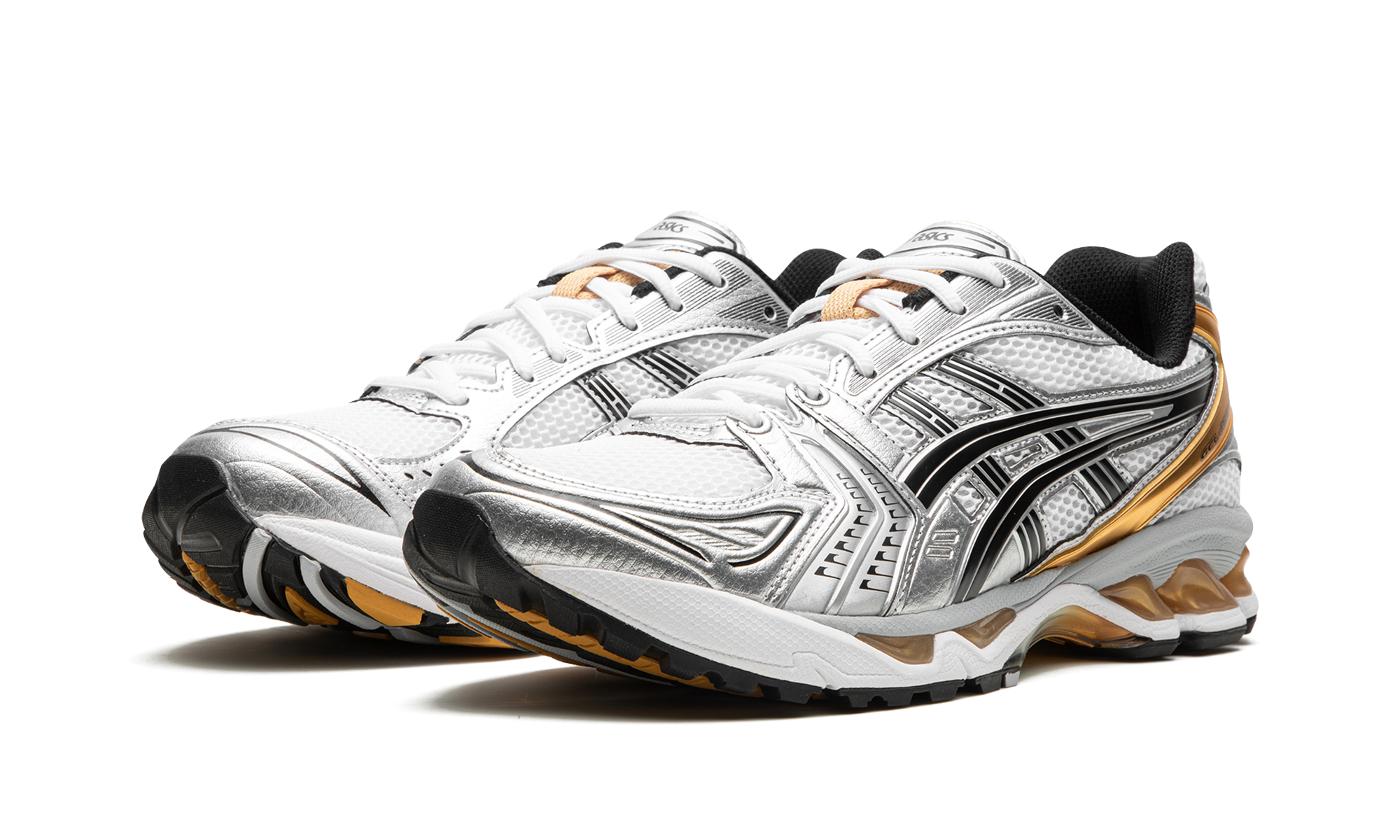 asics gel kayano 14 white pure gold+1201A019-102+diagnol left view