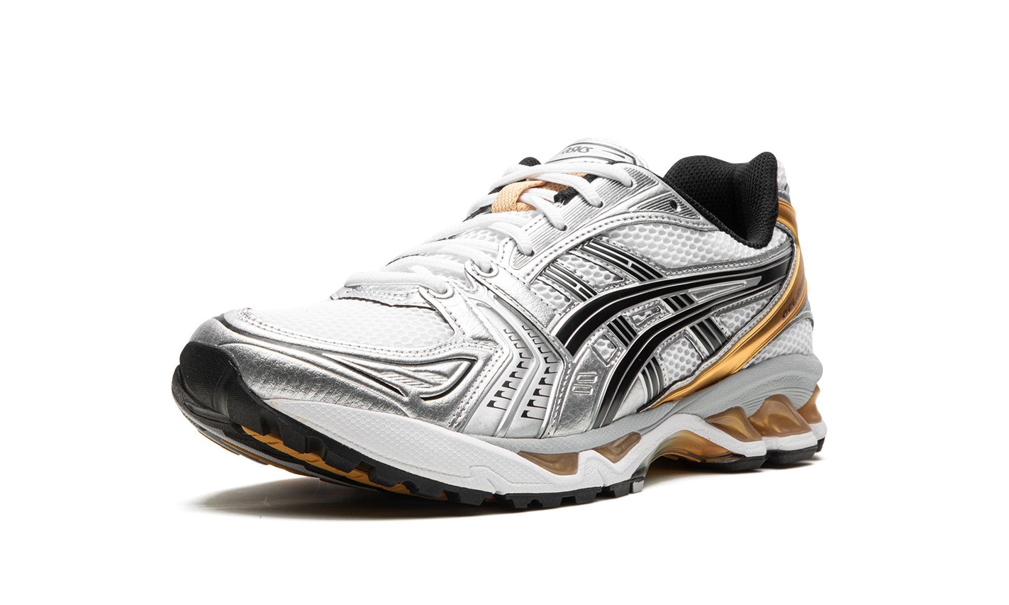 asics gel kayano 14 white pure gold+1201A019-102+left diagnol single view