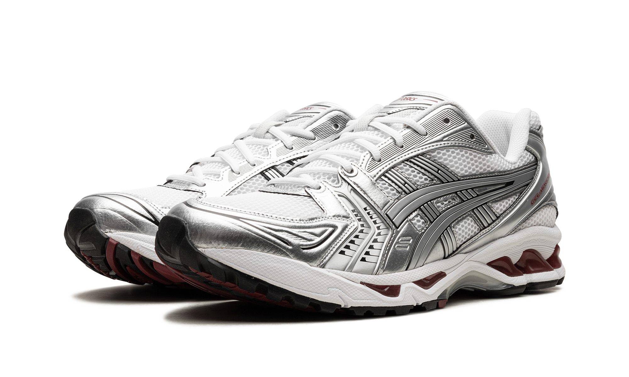 asics gel kayano 14 white pure silver+1201A019-104+diagnol left view