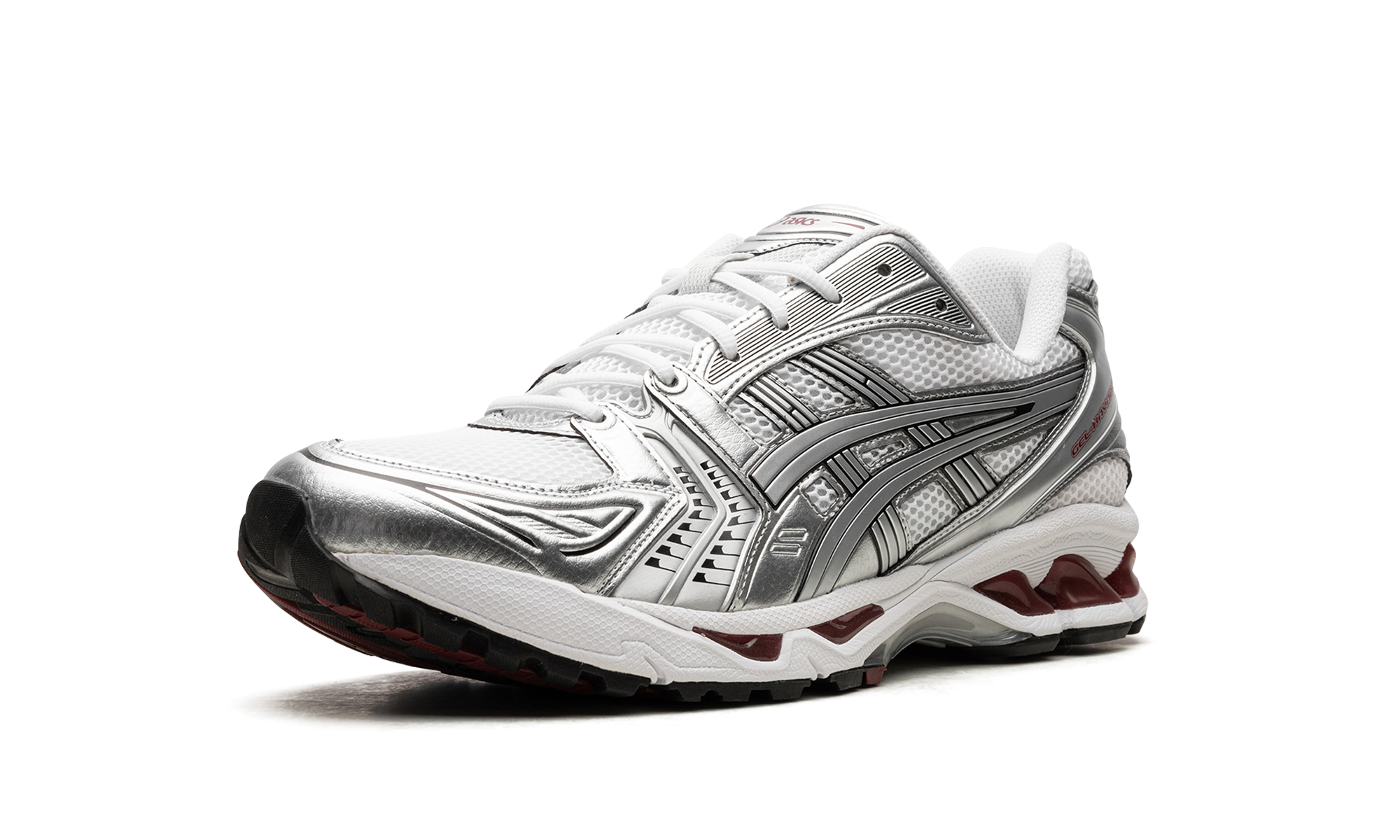 asics gel kayano 14 white pure silver+1201A019-104+left diagnol single view