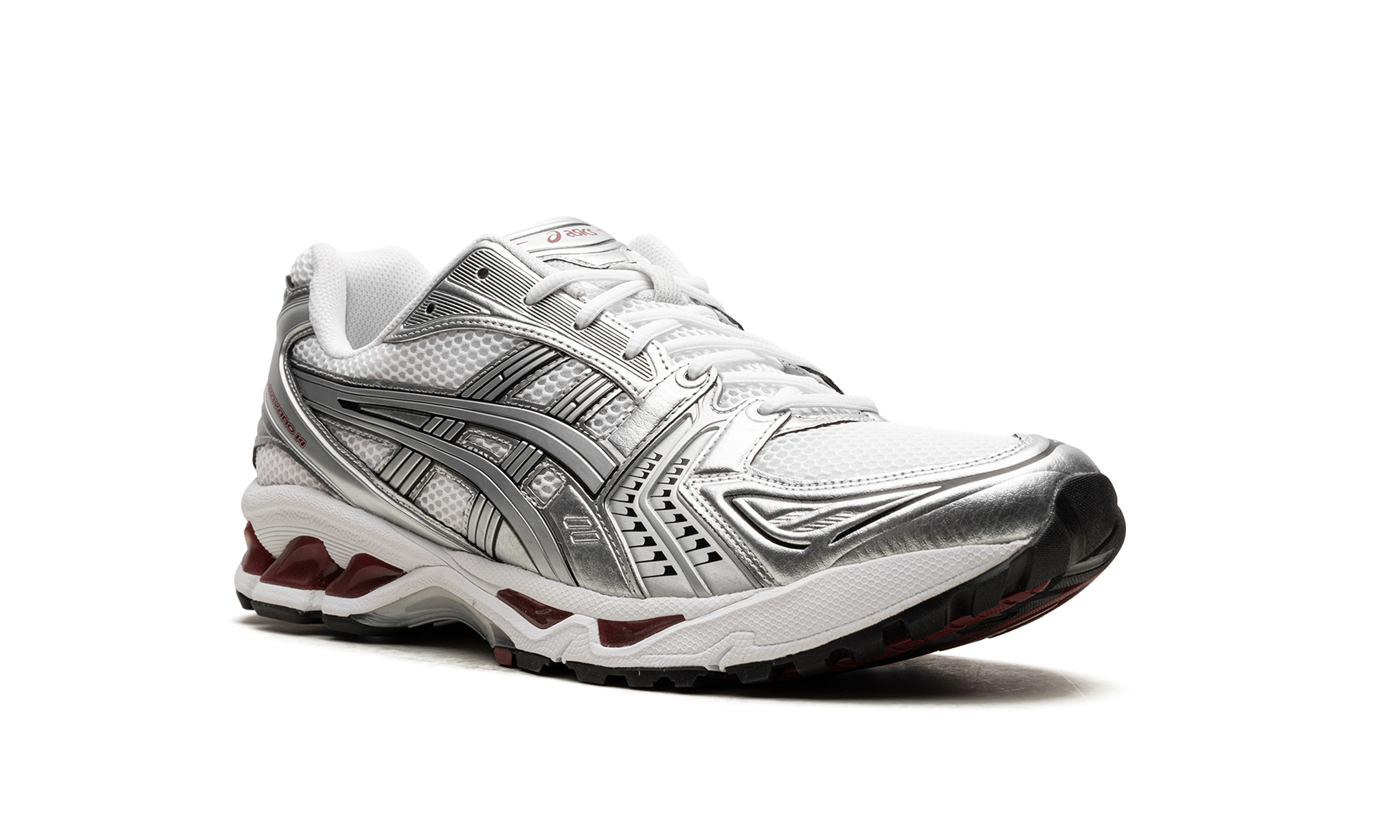 asics gel kayano 14 white pure silver+1201A019-104+diagnol right view