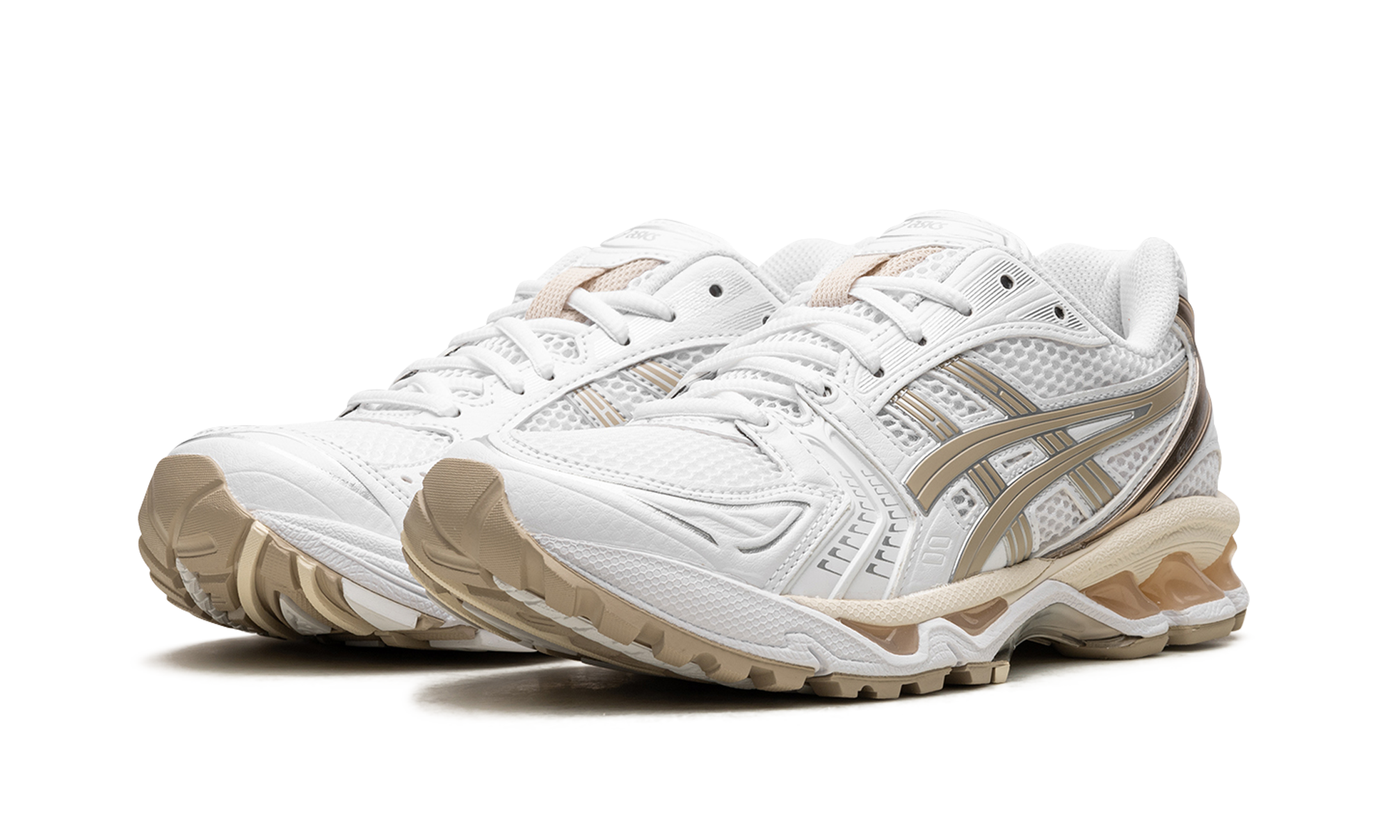 asics gel kayano 14 white simply taupe women s+1202A056-110+diagnol left view