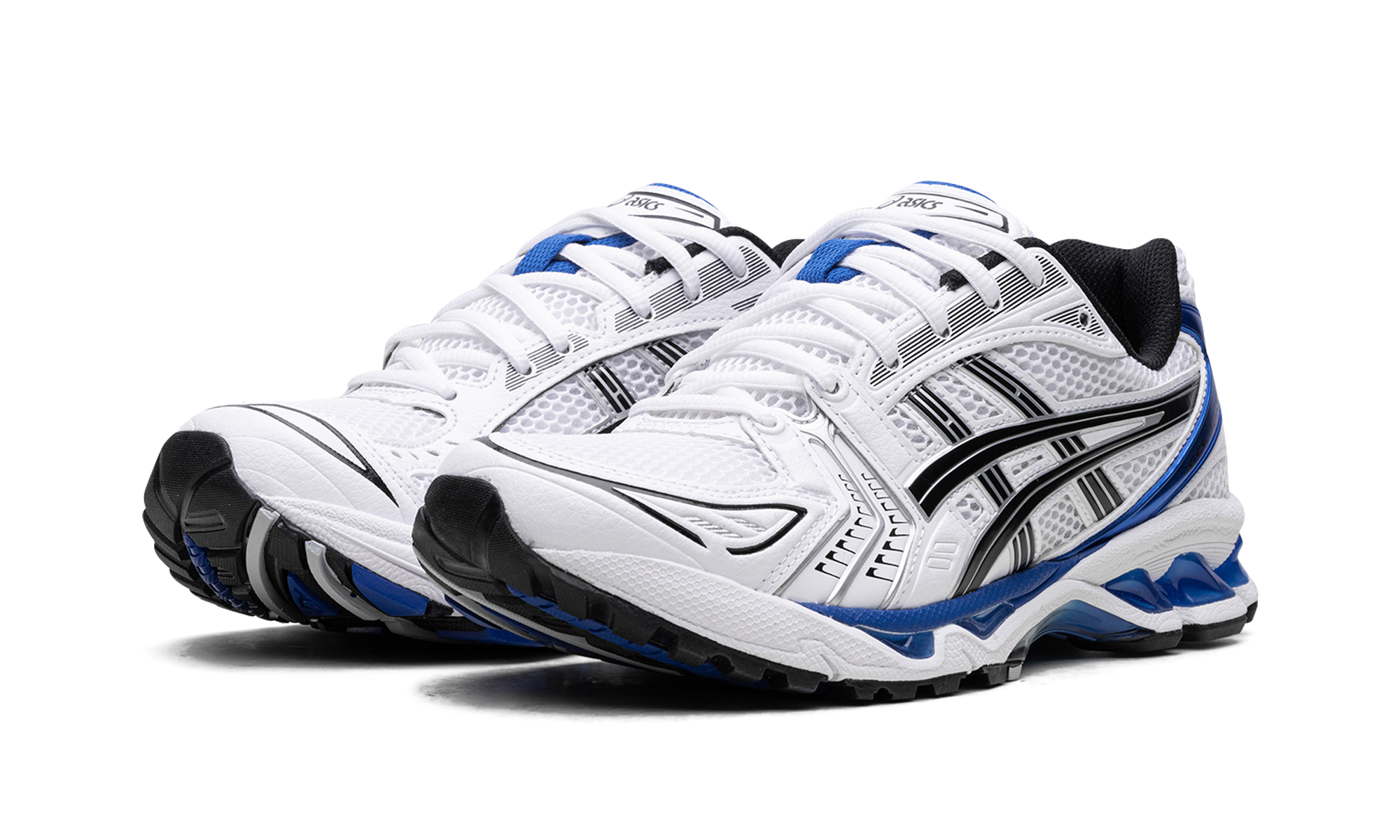 asics gel kayano 14 white tuna blue+1201A019-101+diagnol left view
