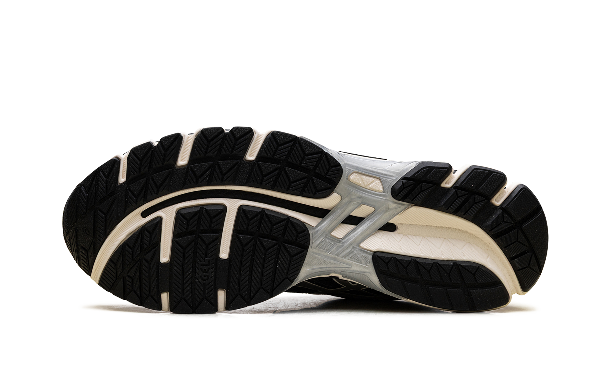 asics gel kayano 20 black pure silver+1203A388-001+bottom view